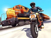 Play Tricky Bike Stunt vs Train Racing Game 