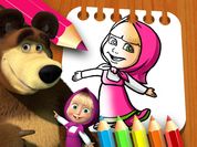 Play Masha & the Bear Coloring Book