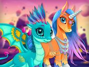 Play Cute Unicorns And Dragons Puzzle