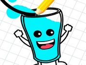 Play Happy Glass : Fill the Glass by Draw Lines