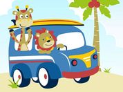 Play Cute Animals With Cars Difference