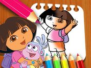 Play Dora the Explorer the Coloring Book